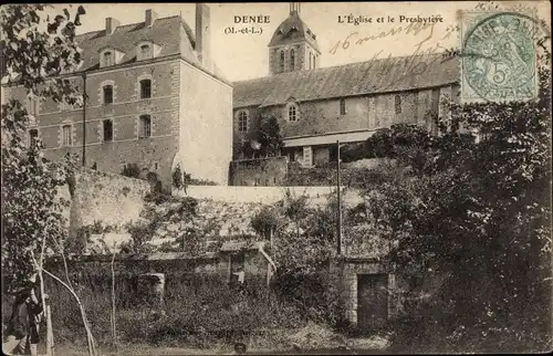 Ak Denée Maine et Loire, L'Eglise, Le Presbytere