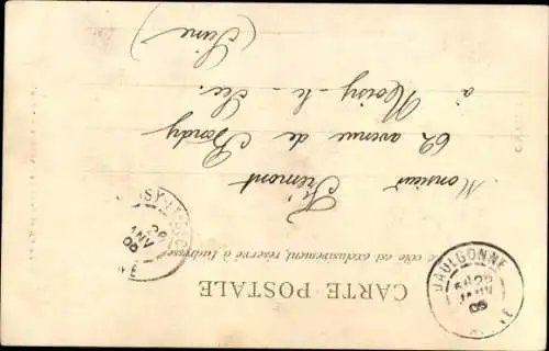 Ak Coincy Aisne, Le Ru et Pont de l'Abbaye