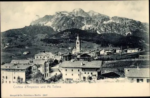 Ak Cortina d'Ampezzo Veneto, Panorama, Mt. Tofana