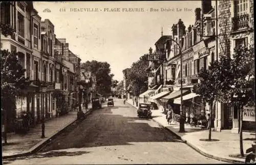 Ak Deauville La Plage Fleurie Calvados, Rue Desire Le Hoc