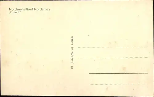 Ak Norderney in Ostfriesland, Fährschiff Frisia II