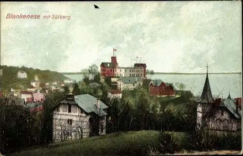 Ak Hamburg Altona Blankenese, Süllberg, Panorama