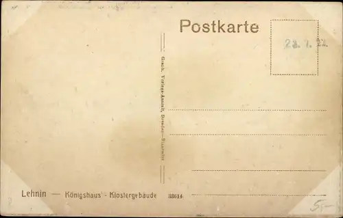 Ak Kloster Lehnin in der Mark, Königshaus, Klostergebäude