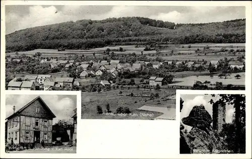 Ak Henau im Hunsrück, Gesamtansicht, Handlung, Burgruine