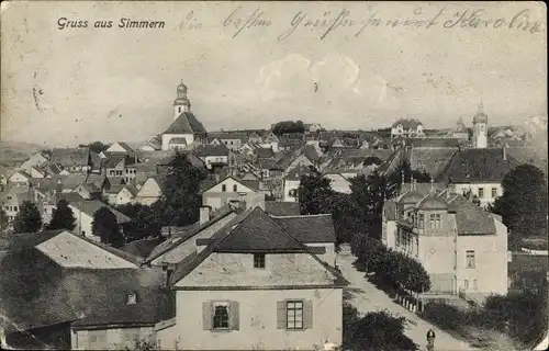 Ak Simmern im Hunsrück, Gesamtansicht