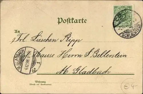 Ak Das Märchen vom Harfenspieler, Märchenpostkarten No. 5