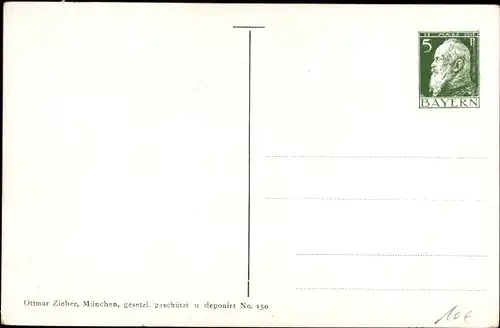 Briefmarken Ganzsachen Ak Königreich Bayern, Prinzregent Luitpold von Bayern