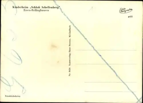 Ak Rellinghausen Essen, Kinderheim Schloß Schellenberg