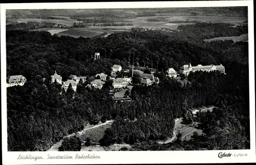 Ak Roderbirken Leichlingen im Rheinland, Fliegeraufnahme, Sanatorium Roderbirken