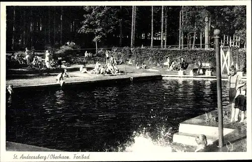 Ak Sankt Andreasberg Braunlage im Oberharz, Freibad