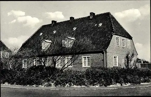 Ak Langeoog in Niedersachsen, Straßenpartie, Haus Hapke