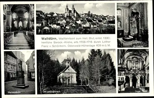 Ak Walldürn Odenwald, Märzenbrünnlein, Orgel