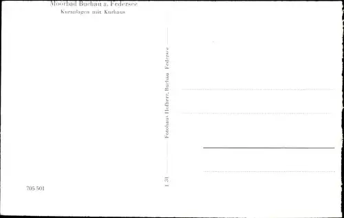 Ak Bad Buchau am Federsee, Kuranlagen mit Kurhaus