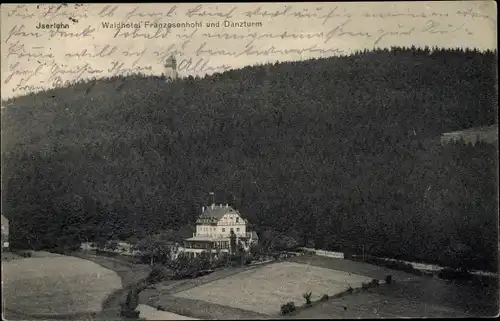 Ak Iserlohn im Märkischen Kreis, Waldhotel Franzosenhohl und Danzturm