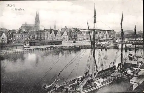 Ak Hansestadt Lübeck, Stadtbild