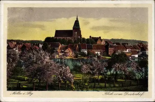 Ak Mölln im Herzogtum Lauenburg, Blick vom Doctorhof auf Stadt