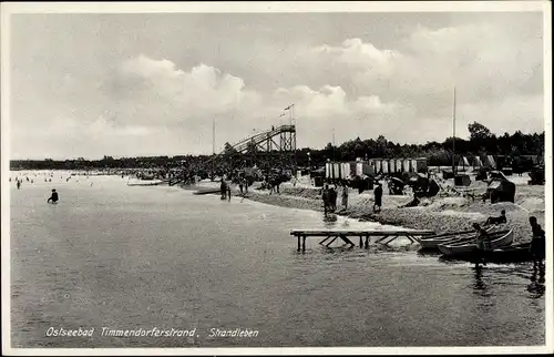 Ak Ostseebad Timmendorfer Strand, Strandleben