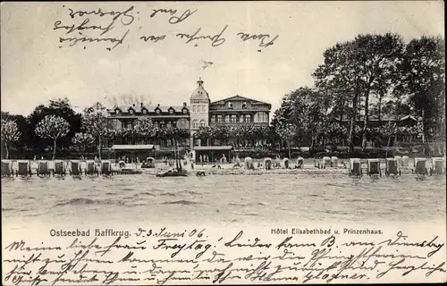 Ak Haffkrug Scharbeutz Ostholstein, Hotel Elisabethbad und Prinzenhaus