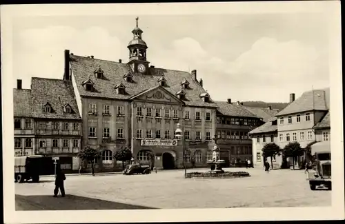 Ak Themar Thüringen, Blick auf den Markt, Brunnen, Rathaus, Glockenturm