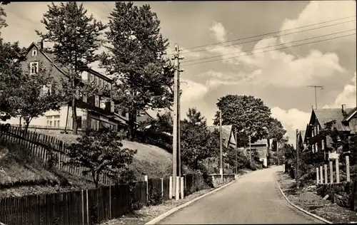 Ak Waffenrod Eisfeld in Thüringen, Straßenansicht