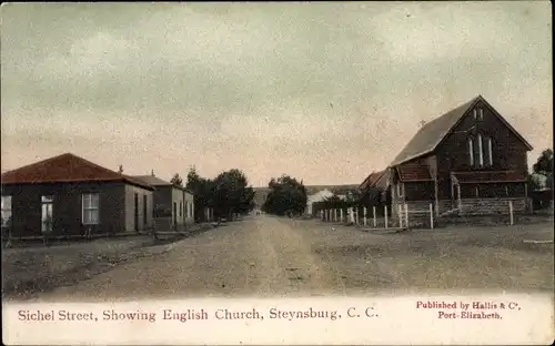 Ak Steynsburg Swartland Südafrika, Sichel Street, English Church