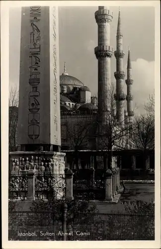 Ak Konstantinopel Istanbul Türkei, Sultan Ahmet Comii, Moschee, Obelisk