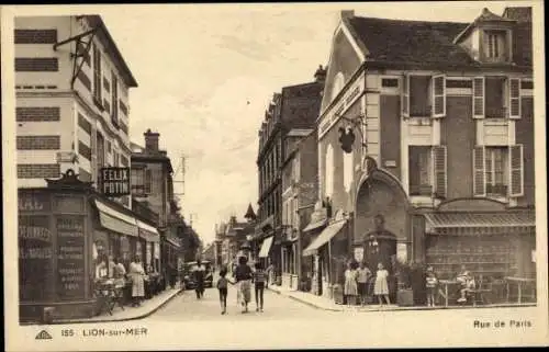 Ak Lion sur Mer Calvados, Rue de Paris, Handlung Felix Potin