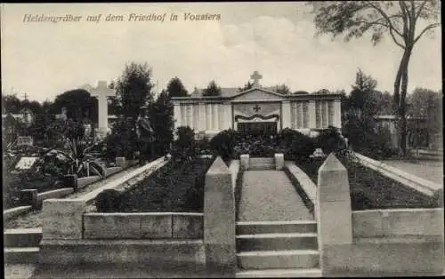 Ak Vouziers Ardennes, Heldengräber, Friedhof