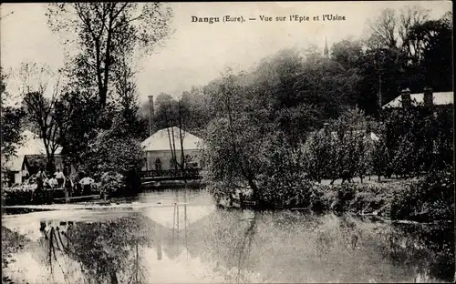 Ak Dangu Eure, Vue sur l'Epte, L'Usine