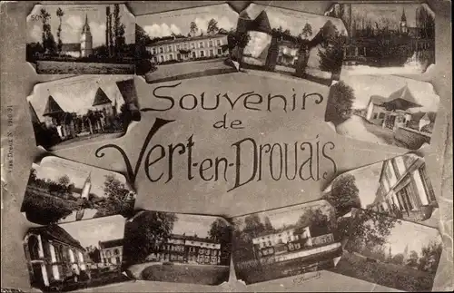 Ak Vert en Drouais Eure et Loir, Stadtansichten, Souvenir