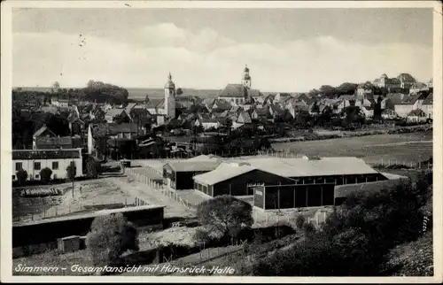 Ak Simmern im Hunsrück, Gesamtansicht, Hunsrückhalle