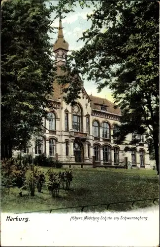 Ak Hamburg Harburg, Höhere Mädchenschule am Schwarzenberg, Außenansicht