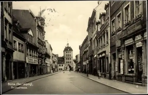 Ak Borna im Kreis Leipzig, Reichsstraße, Uhrmacher