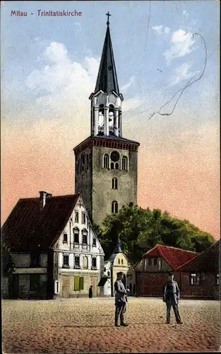 Ak Jelgava Mitau Lettland, Trinitatiskirche