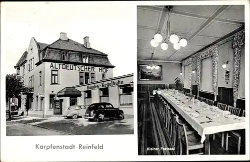 Ak Reinfeld in Holstein, Gasthaus Altdeutscher Hof, Innenansicht
