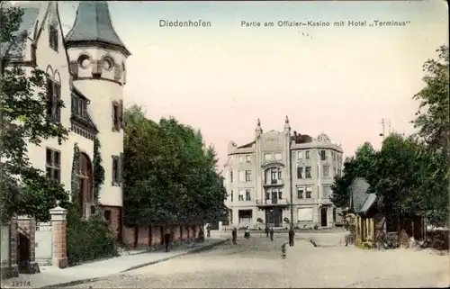 Ak Thionville Diedenhofen Lothringen Moselle, Offizierkasino mit Hotel Terminus