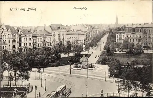 Ak Berlin Tiergarten, Lützowplatz, Straßenbahnen