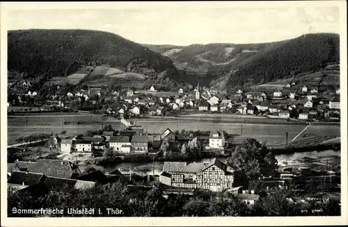 Ak Uhlstädt Kirchhasel an der Saale, Blick auf den Ort