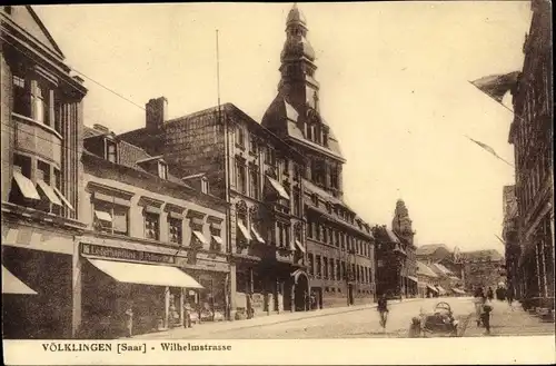 Ak Völklingen im Saarland, Wilhelmstraße, Lederhandlung