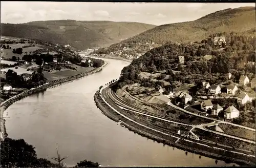 Ak Heidelberg am Neckar, Blick vom Storchennest ins Neckartal
