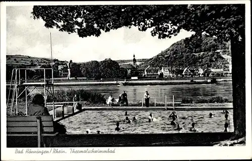 Ak Bad Hönningen am Rhein, Thermalschwimmbad