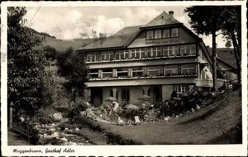 Ak Muggenbrunn Todtnau im Südschwarzwald Kreis Lörrach, Gasthof zum Adler