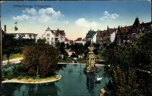 Ak Offenburg am Schwarzwald, Volksgarten