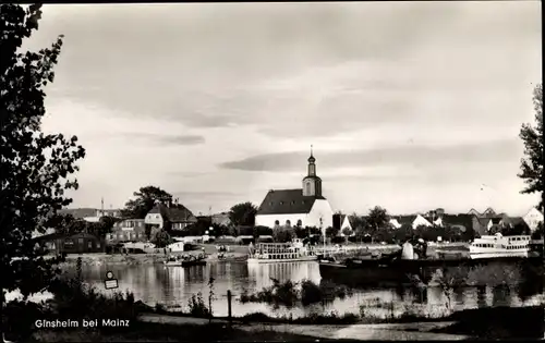 Ak Ginsheim Gustavsburg am Rhein, Panorama