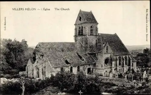 Ak Villers Hélon Aisne, L'Eglise
