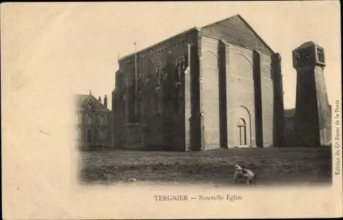 Ak Tergnier Aisne, Nouvelle Eglise