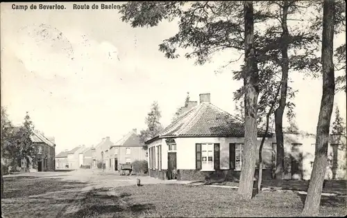 Ak Beverloo Beverlo Beringen Flandern Limburg, Camp de Beverloo, Route de Baelen
