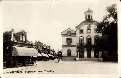 Ak Zaandam Zaanstad Nordholland, Stadhuis, Zuiddijk