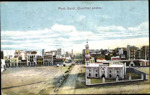 Ak Port Said Ägypten, Quartier arabe