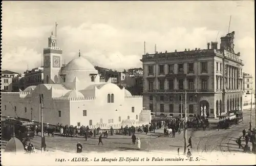 Ak Algier Alger Algerien, La Mosquee El Djedid, Le Palais consulaire